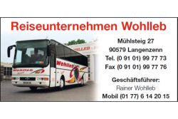 Sponsor Reiseunternehmen Wohlleb